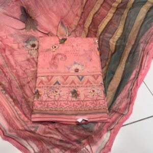 Unstitch Suits - Linen top cotton bottom pure duppta