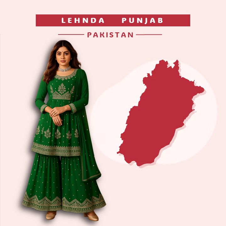 Lehnda Punjab Suits Styles with model