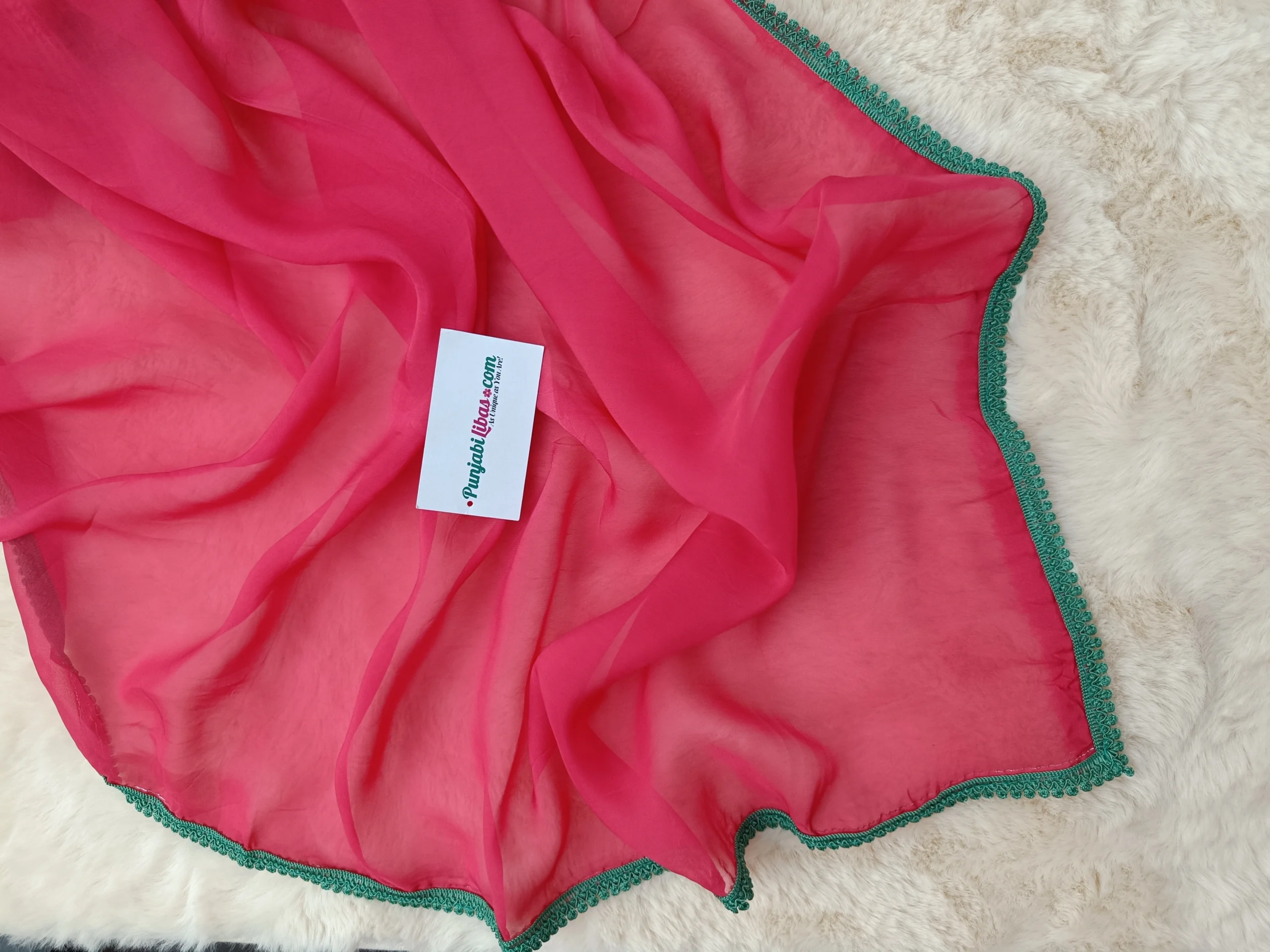 Burberry Suit | Green & Red Ethnic Suit | Thread Embroidered Floral Design | Unstitched - Image 3