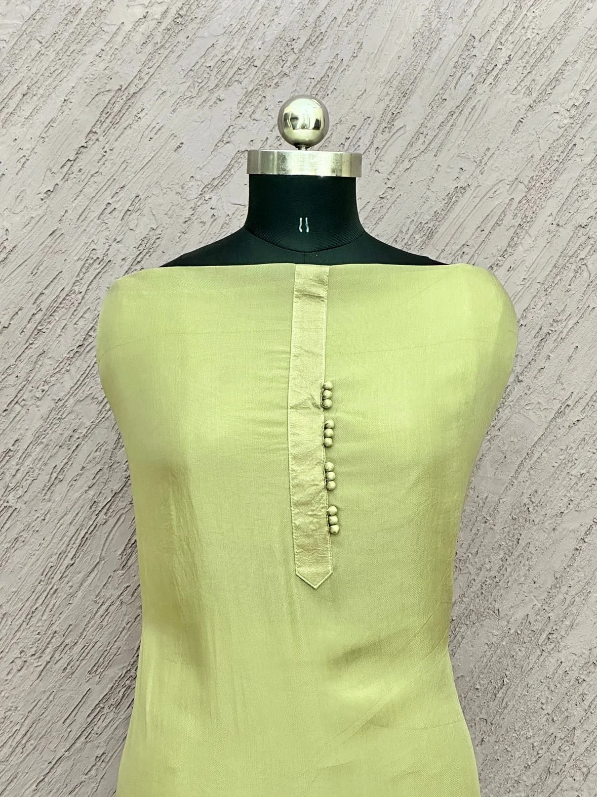 Organza with Cutwork Unstitched Suit Green & Rust-Orange - Image 3