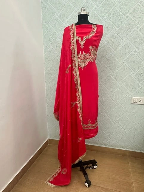 Pure Crave Embroidered Unstitched Suit Traditional Wear - Image 4