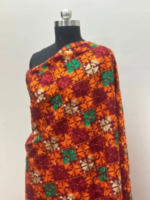 Chinnon Phulkari Red-Orange Full Baag