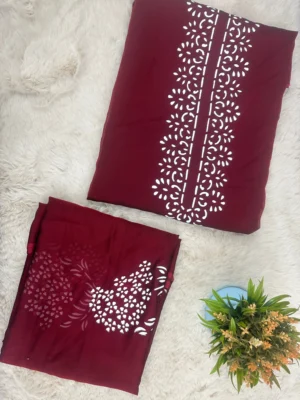 Burberry maroon unstitched suit