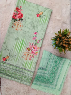 Crepe Printed Unstitched Suit