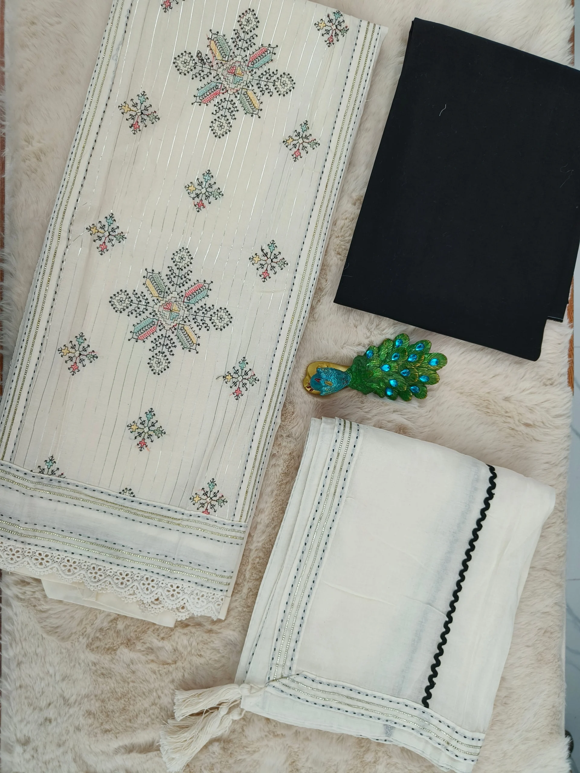 Cotton Pakistani Embroidery Unstitched Suit