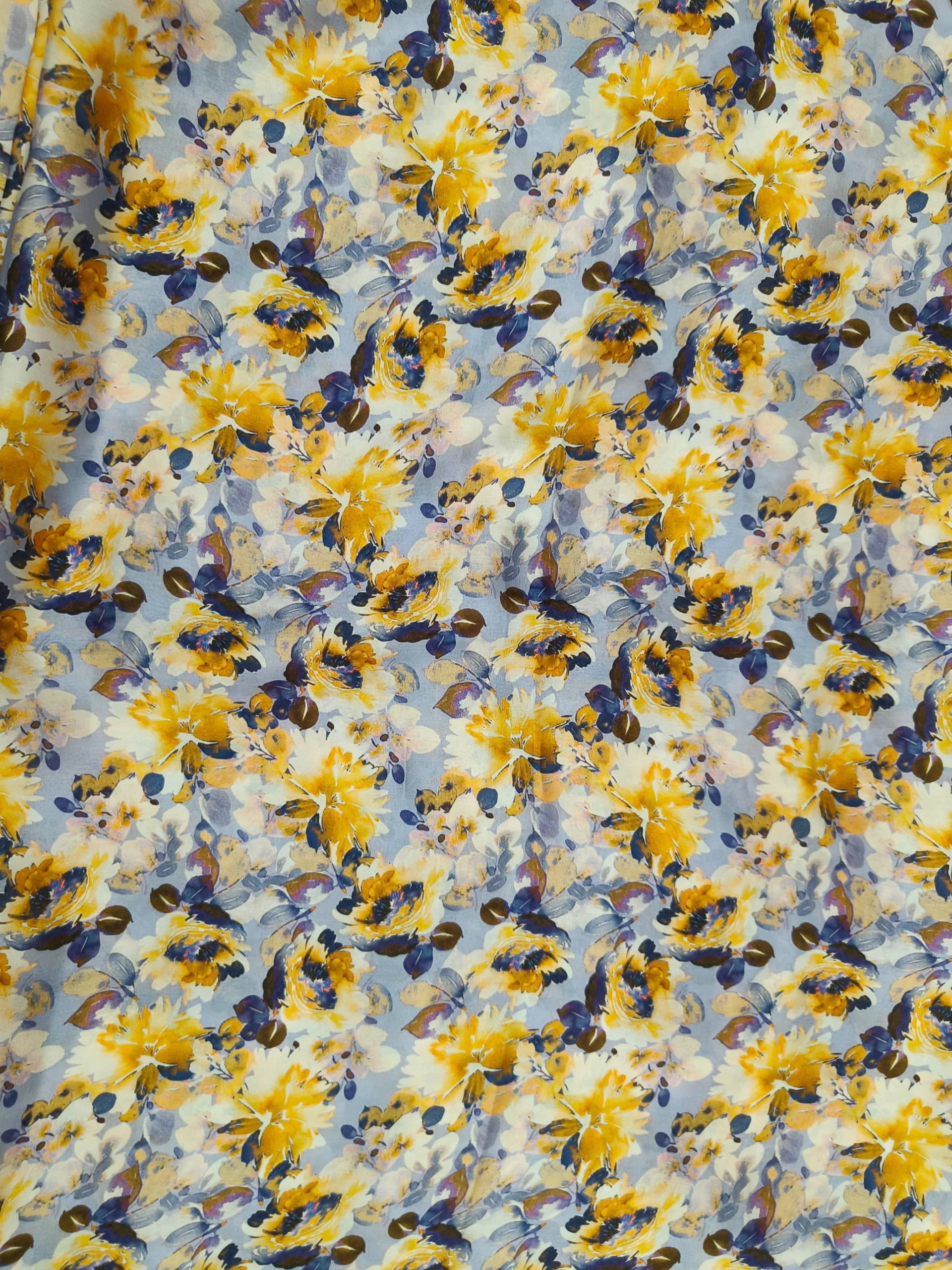 Sartin Silk Floral Unstitched Suit