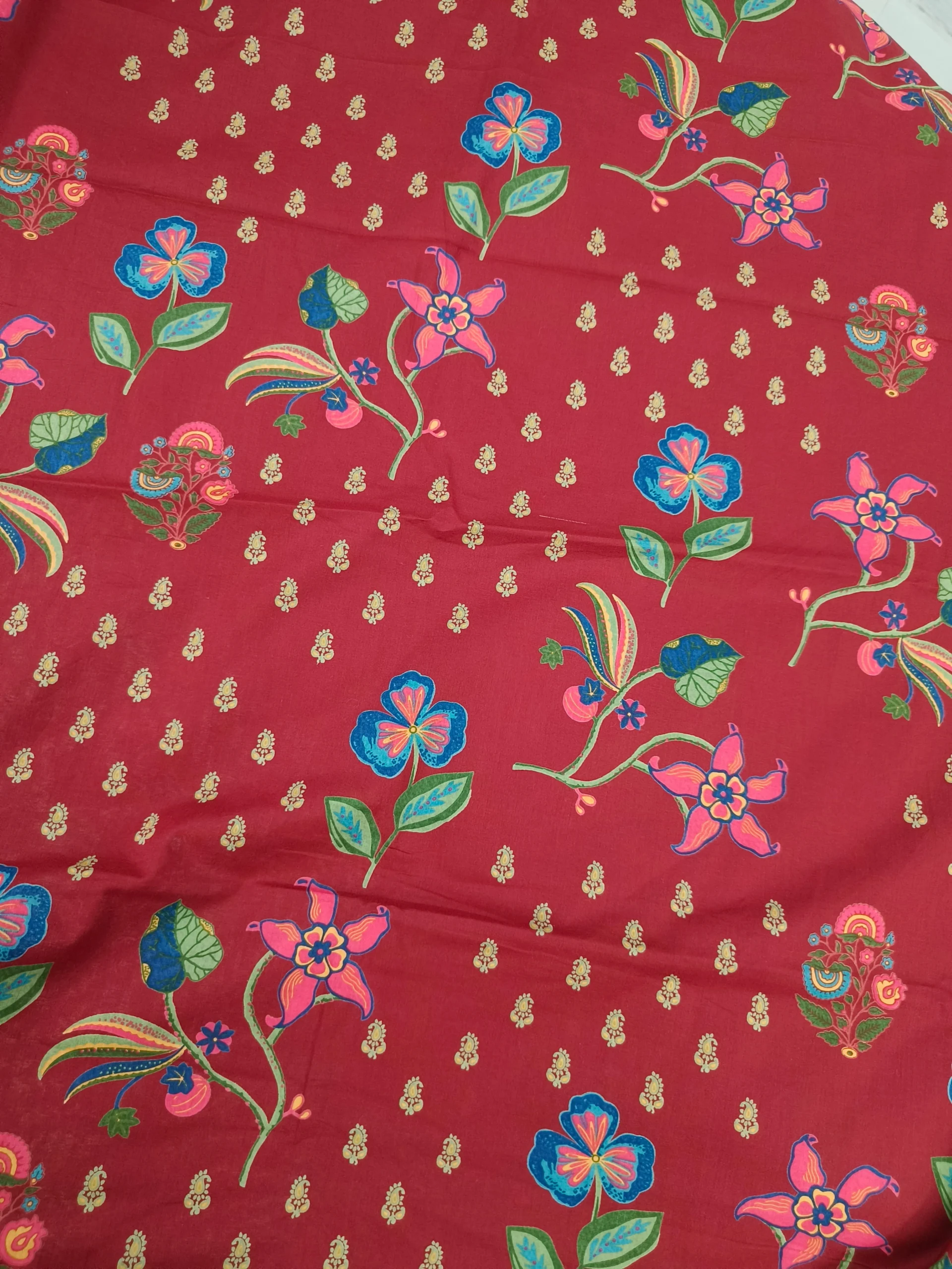 cotton-red-floral-printed-unstitched-suit