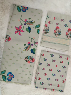 Cotton Unstitched Suit Floral Print