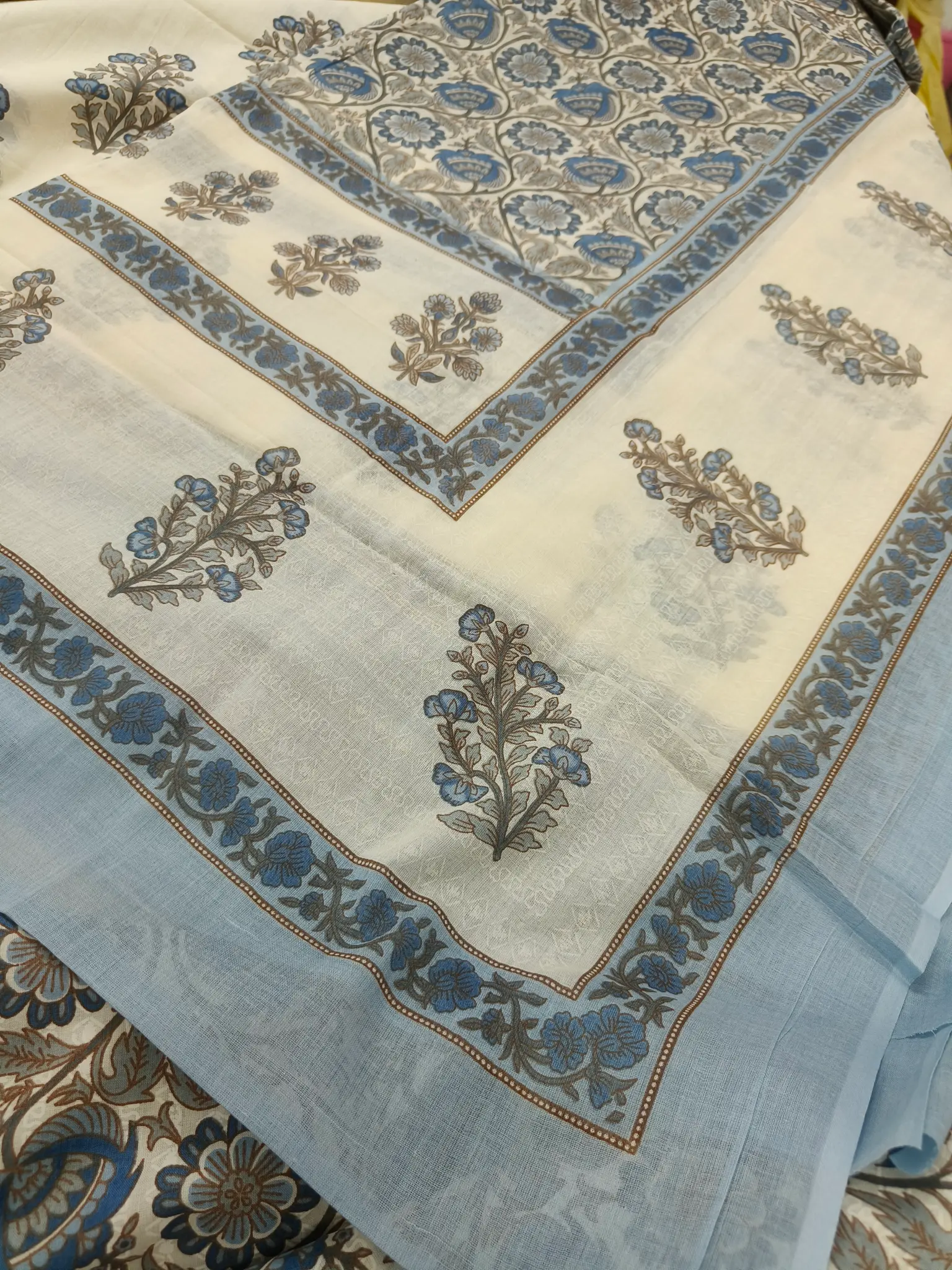Cotton Floral Printed Unstitched Suit