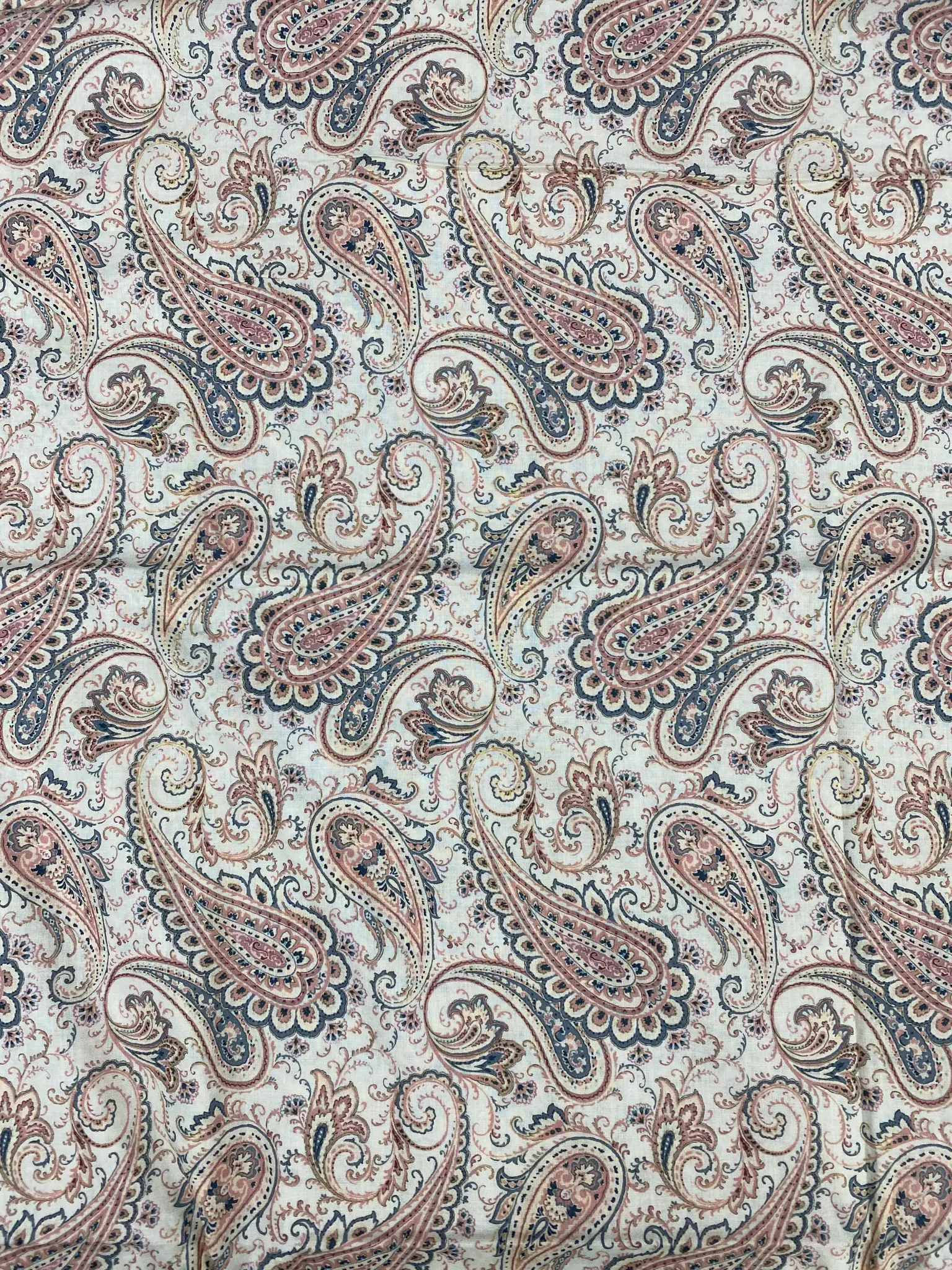 Butter Cotton Unstitched Suit Pink Grey Paisley
