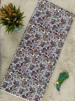Pure Cotton Paisley Printed Unstitched Suit