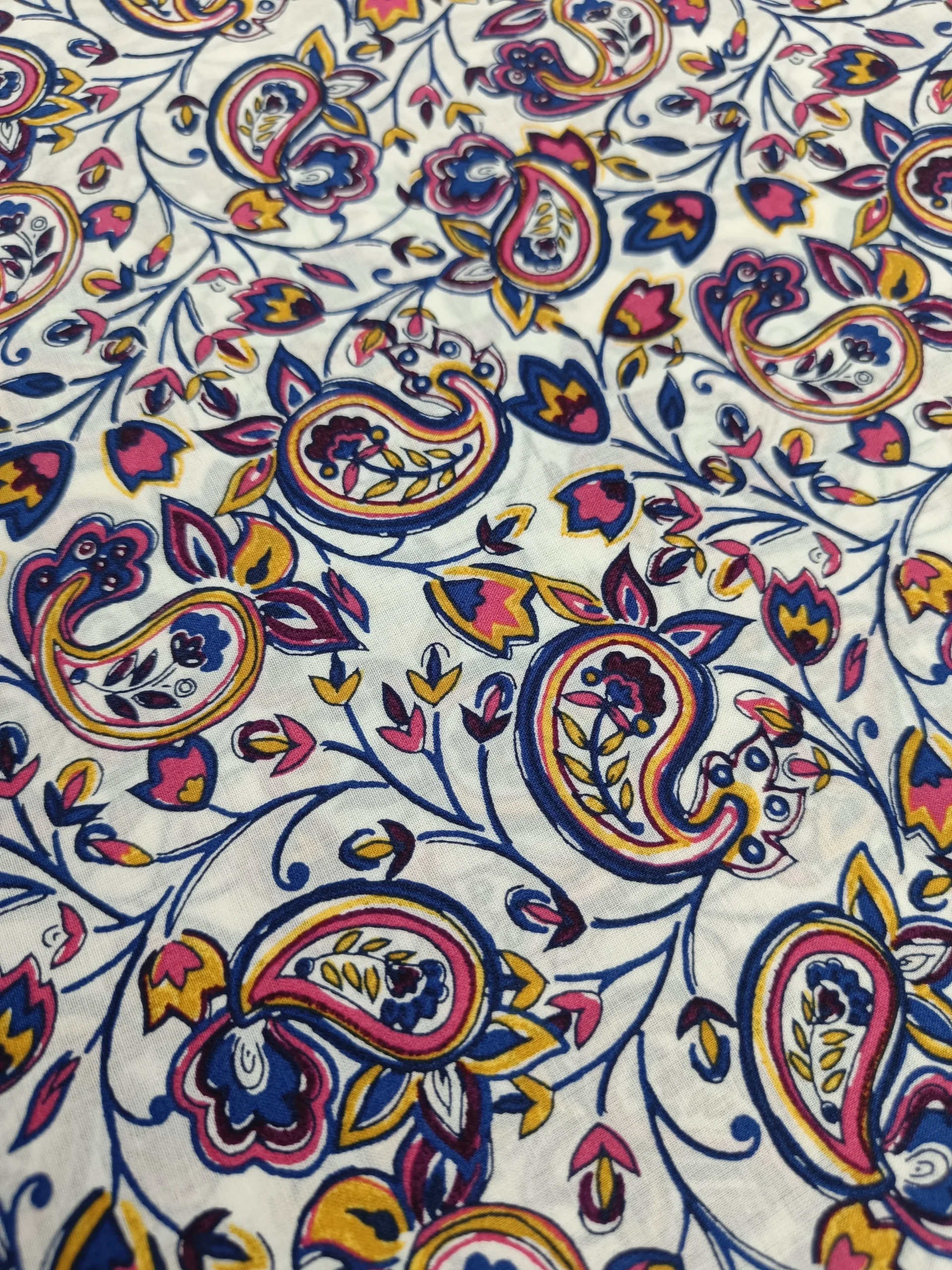 Pure Cotton Paisley Printed Unstitched Suit