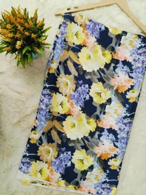 Crepe Unstitched Suit Floral Printed