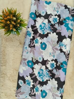 Crepe Unstitched Suit Fabric Floral Printed