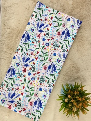 Cotton Fabric Multicolor Printed Unstitched Suit