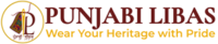 Punjabi Libas Logo with Brand name and Tagline - White Background 180 X 60