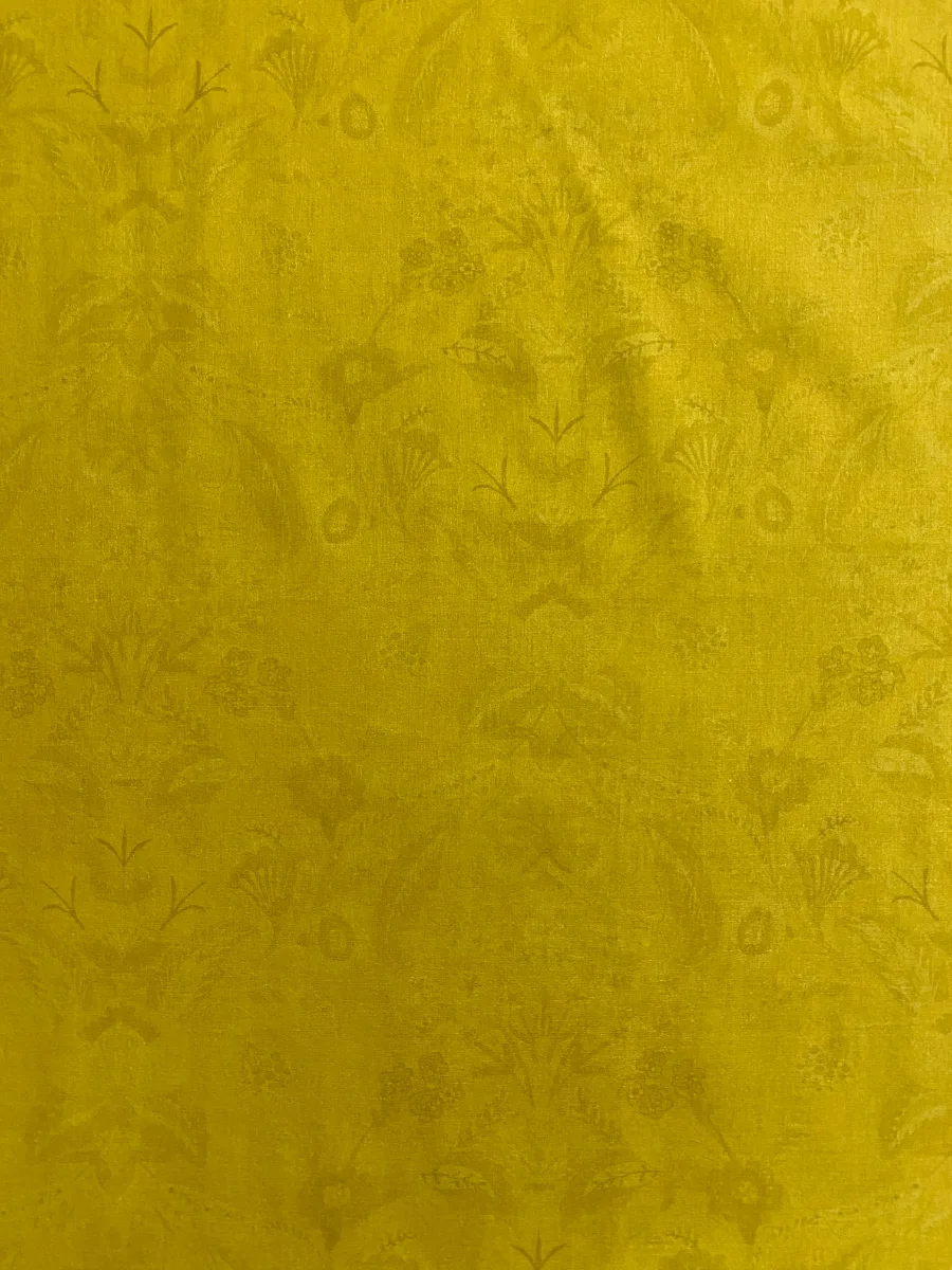Cotton & Muslin | Mustard Yellow | Lace Work & Printed | Unstitched Suit
