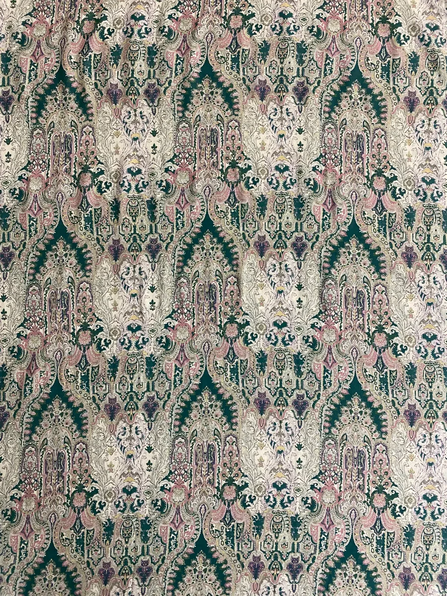 Muslin | Cream with Green Print | Printed | Unstitched Suit