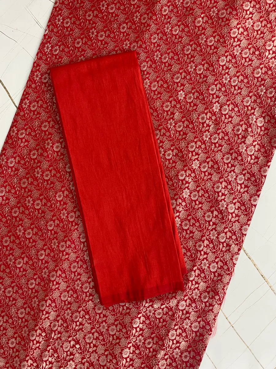 Kheen Khab | Dark Red | Printed | Unstitched Suit