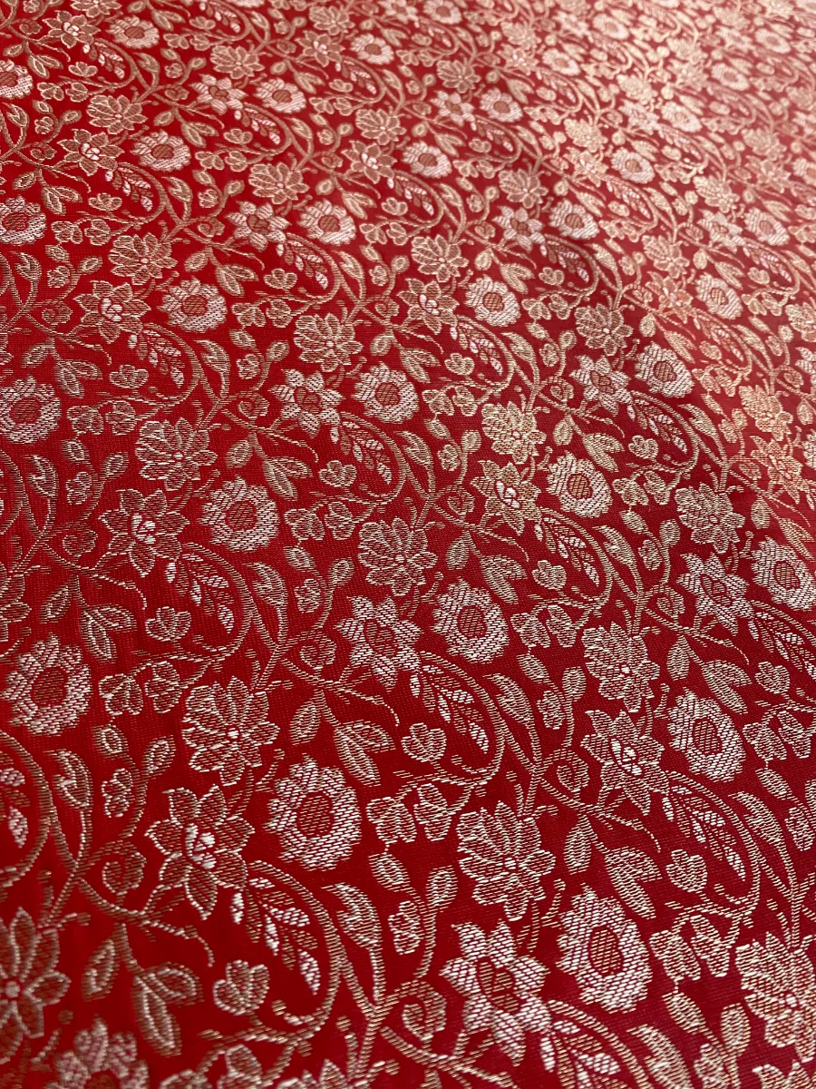 Kheen Khab | Dark Red | Printed | Unstitched Suit