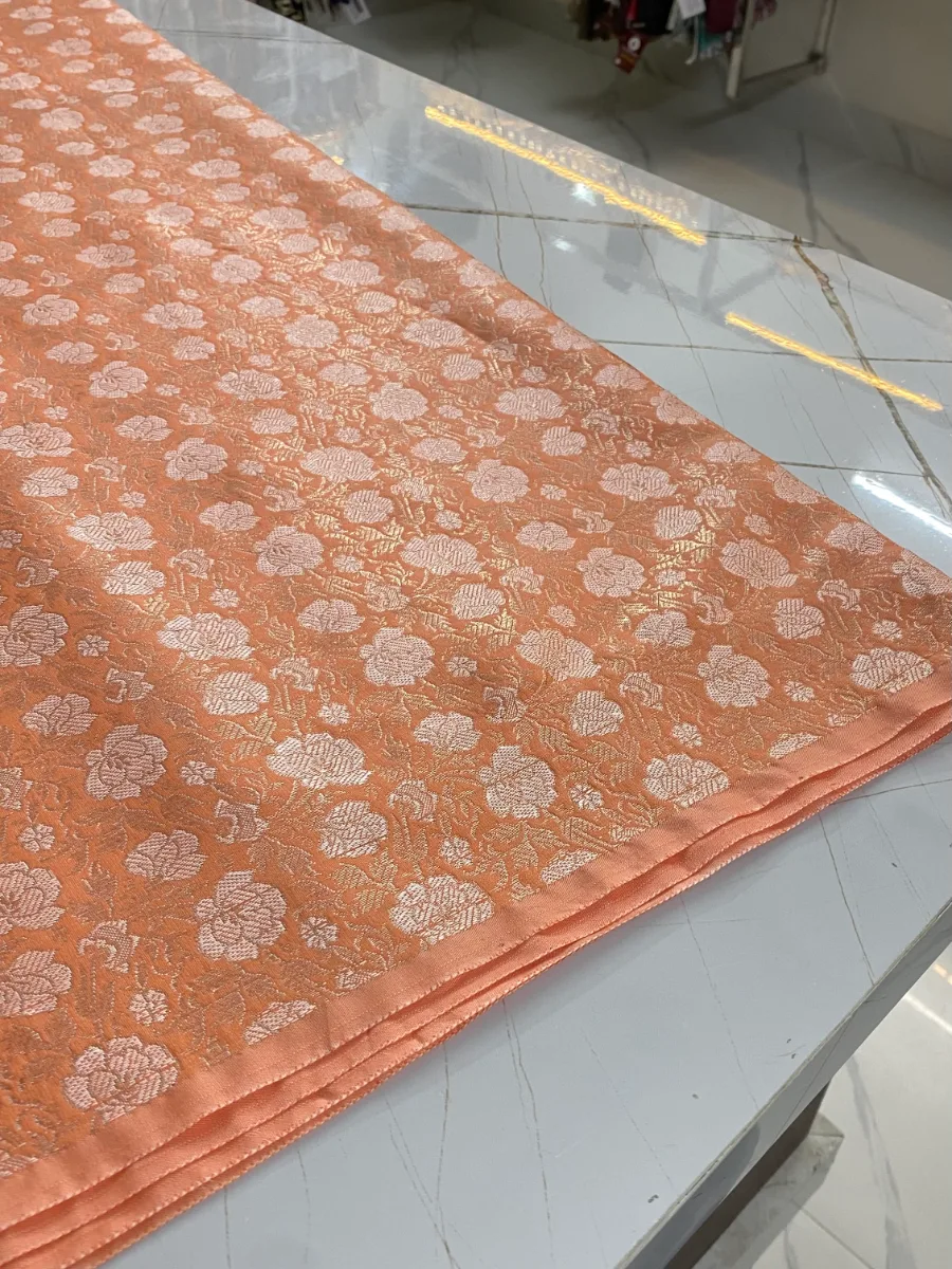 Kheen Khab | Rust | Printed | Unstitched Suit