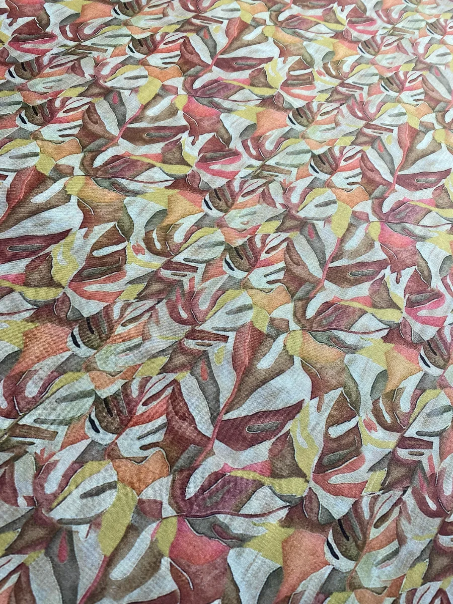 Muslin | Mustard Yellow Multicolour Print | Printed | Unstitched Suit
