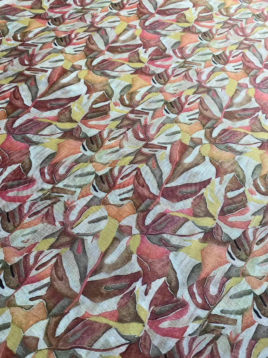 Muslin | Mustard Yellow Multicolour Print | Printed | Unstitched Suit