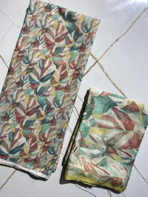 Muslin | Sky Blue Multicolour Print | Printed | Unstitched Suit