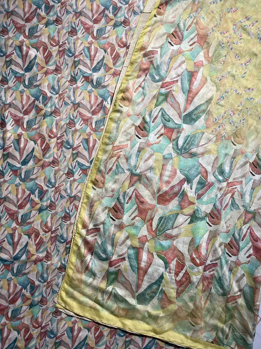 Muslin | Sky Blue Multicolour Print | Printed | Unstitched Suit